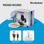 Brookstone 3-in-1 Wireless Charging Station Magnetic Charging Fast Wireless Charger Stand for iPhone 15,14,13,12 Pro Max Series, All iWatch Series & Android Phone with Qi Charging